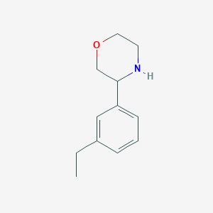 molecular formula C12H17NO B13532280 3-(3-Ethylphenyl)morpholine 