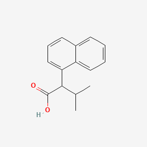 molecular formula C15H16O2 B13532285 3-Methyl-2-(naphthalen-1-YL)butanoic acid 