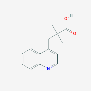 2,2-Dimethyl-3-(quinolin-4-yl)propanoic acid