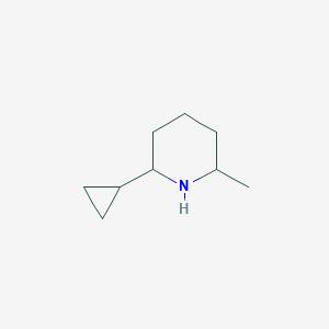 molecular formula C9H17N B13532316 2-Cyclopropyl-6-methylpiperidine 