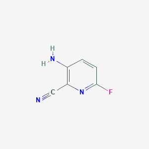 molecular formula C6H4FN3 B13532330 3-Amino-6-fluoropyridine-2-carbonitrile 