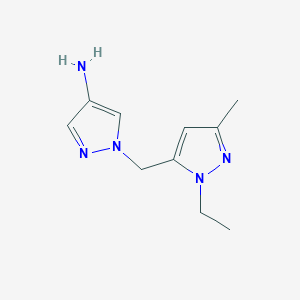 1-((1-Ethyl-3-methyl-1h-pyrazol-5-yl)methyl)-1h-pyrazol-4-amine