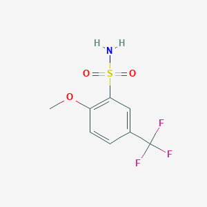 molecular formula C8H8F3NO3S B13532376 2-Methoxy-5-(trifluoromethyl)benzenesulfonamide 