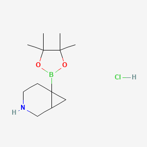 molecular formula C12H23BClNO2 B13532416 6-(Tetramethyl-1,3,2-dioxaborolan-2-yl)-3-azabicyclo[4.1.0]heptane hydrochloride 