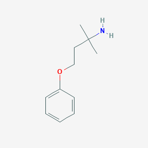 molecular formula C11H17NO B13532430 2-Methyl-4-phenoxybutan-2-amine 