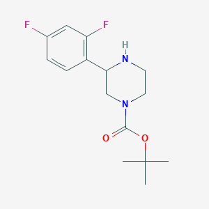 molecular formula C15H20F2N2O2 B13532463 Tert-butyl 3-(2,4-difluorophenyl)piperazine-1-carboxylate 