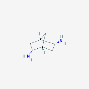 molecular formula C7H14N2 B13532502 (1R,2R,4R,5R)-Bicyclo[2.2.1]heptane-2,5-diamine CAS No. 698353-43-4