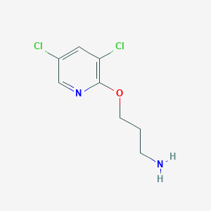 molecular formula C8H10Cl2N2O B13532550 3-((3,5-Dichloropyridin-2-yl)oxy)propan-1-amine 