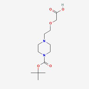 molecular formula C13H24N2O5 B13532553 2-(2-(4-(tert-Butoxycarbonyl)piperazin-1-yl)ethoxy)acetic acid 