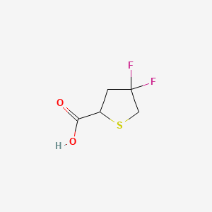 molecular formula C5H6F2O2S B13532577 4,4-Difluorothiolane-2-carboxylicacid 