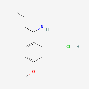 molecular formula C12H20ClNO B13532586 [1-(4-Methoxyphenyl)butyl](methyl)aminehydrochloride 