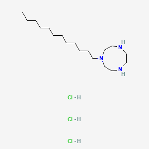 molecular formula C18H42Cl3N3 B13532603 1-Dodecyl-1,4,7-triazonane trihydrochloride 