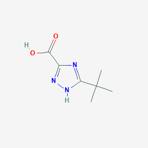 molecular formula C7H11N3O2 B13532605 5-Tert-butyl-4H-1,2,4-triazole-3-carboxylic acid 