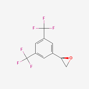 molecular formula C10H6F6O B13532622 (2R)-2-[3,5-bis(trifluoromethyl)phenyl]oxirane 