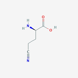 molecular formula C5H8N2O2 B13532623 5-Nitrilo-D-norvaline CAS No. 69489-41-4