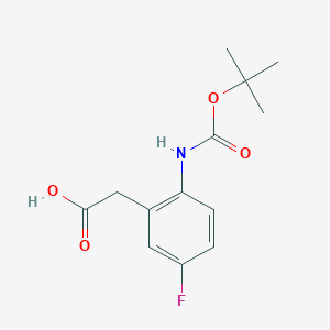 molecular formula C13H16FNO4 B13532648 2-(2-{[(Tert-butoxy)carbonyl]amino}-5-fluorophenyl)acetic acid 