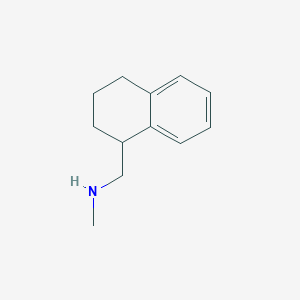 molecular formula C12H17N B13532660 N-methyl-1-(1,2,3,4-tetrahydronaphthalen-1-yl)methanamine 