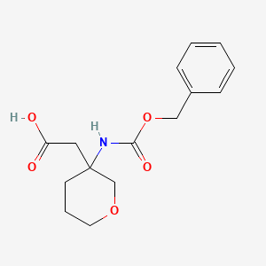 2-(3-{[(Benzyloxy)carbonyl]amino}oxan-3-yl)acetic acid