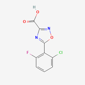 molecular formula C9H4ClFN2O3 B13532674 5-(2-Chloro-6-fluorophenyl)-1,2,4-oxadiazole-3-carboxylic acid 