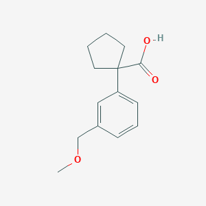 1-(3-(Methoxymethyl)phenyl)cyclopentane-1-carboxylic acid