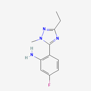 2-(3-Ethyl-1-methyl-1h-1,2,4-triazol-5-yl)-5-fluoroaniline