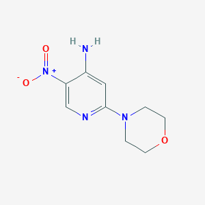 molecular formula C9H12N4O3 B13532736 2-(Morpholin-4-yl)-5-nitropyridin-4-amine 