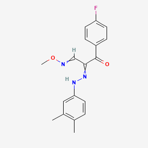 2-[2-(3,4-dimethylphenyl)hydrazono]-3-(4-fluorophenyl)-3-oxopropanal O-methyloxime