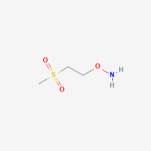 molecular formula C3H9NO3S B13532759 O-[2-(Methanesulfonyl)ethyl]hydroxylamine CAS No. 504436-74-2