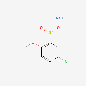 molecular formula C7H6ClNaO3S B13532765 Sodium 5-chloro-2-methoxybenzenesulfinate 