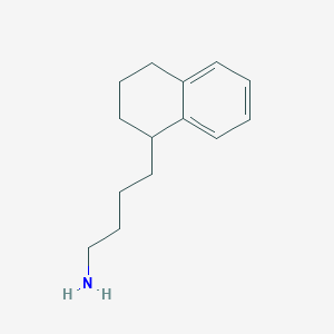 molecular formula C14H21N B13532772 4-(1,2,3,4-Tetrahydronaphthalen-1-yl)butan-1-amine 