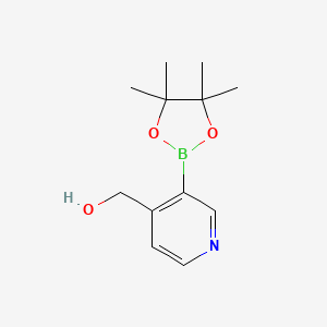 molecular formula C12H18BNO3 B13532785 (3-(4,4,5,5-Tetramethyl-1,3,2-dioxaborolan-2-yl)pyridin-4-yl)methanol 