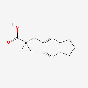 1-((2,3-Dihydro-1h-inden-5-yl)methyl)cyclopropane-1-carboxylic acid