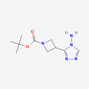 tert-butyl3-(4-amino-4H-1,2,4-triazol-3-yl)azetidine-1-carboxylate