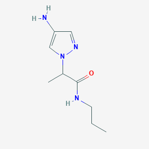 molecular formula C9H16N4O B13532842 2-(4-Amino-1H-pyrazol-1-yl)-N-propylpropanamide 