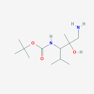 molecular formula C12H26N2O3 B13532864 Tert-butyl (1-amino-2-hydroxy-2,4-dimethylpentan-3-yl)carbamate 