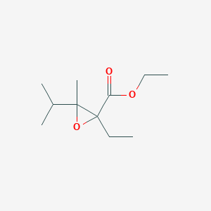 molecular formula C11H20O3 B13532916 Ethyl 2-ethyl-3-isopropyl-3-methyloxirane-2-carboxylate 