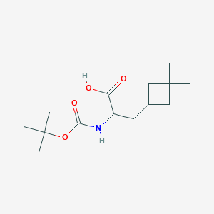 molecular formula C14H25NO4 B13532932 2-{[(Tert-butoxy)carbonyl]amino}-3-(3,3-dimethylcyclobutyl)propanoic acid 