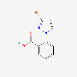 molecular formula C10H7BrN2O2 B13532935 2-(3-bromo-1H-pyrazol-1-yl)benzoic acid 