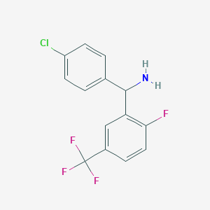 (4-Chlorophenyl)[2-fluoro-5-(trifluoromethyl)phenyl]methanamine