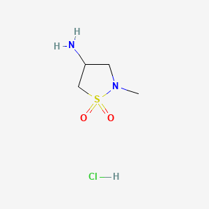 molecular formula C4H11ClN2O2S B13532960 4-Amino-2-methyl-1lambda6,2-thiazolidine-1,1-dionehydrochloride CAS No. 2825007-17-6