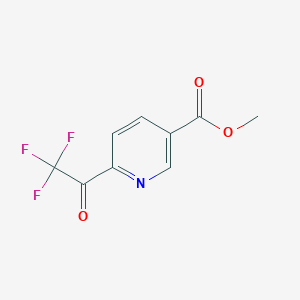 molecular formula C9H6F3NO3 B13532998 Methyl 6-(2,2,2-trifluoroacetyl)nicotinate 