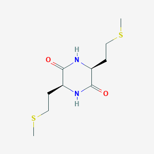molecular formula C10H18N2O2S2 B1353303 (3S,6S)-3,6-bis(2-methylsulfanylethyl)piperazine-2,5-dione CAS No. 73037-51-1
