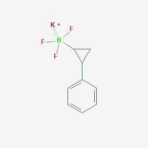 molecular formula C9H9BF3K B13533052 Potassium 2-phenyl-cyclopropyltrifluoroborate 