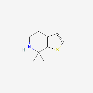 molecular formula C9H13NS B13533071 7,7-dimethyl-4H,5H,6H,7H-thieno[2,3-c]pyridine 