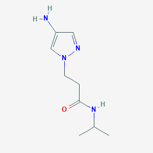 molecular formula C9H16N4O B13533087 3-(4-Amino-1h-pyrazol-1-yl)-N-isopropylpropanamide 