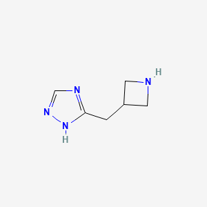 molecular formula C6H10N4 B13533100 3-(azetidin-3-ylmethyl)-1H-1,2,4-triazole 