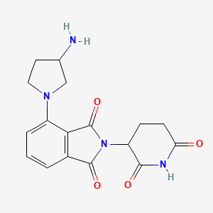 molecular formula C17H18N4O4 B13533118 4-(3-Aminopyrrolidin-1-yl)-2-(2,6-dioxopiperidin-3-yl)isoindoline-1,3-dione 