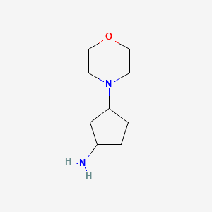 molecular formula C9H18N2O B13533132 3-Morpholinocyclopentan-1-amine 