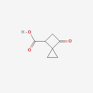 molecular formula C7H8O3 B13533140 6-Oxospiro[2.3]hexane-4-carboxylic acid 