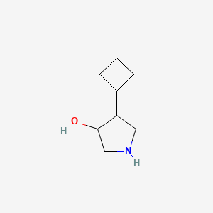 molecular formula C8H15NO B13533152 4-Cyclobutylpyrrolidin-3-ol 